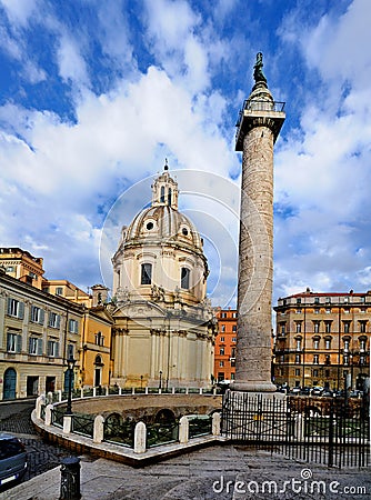 Trajan's Column, Rome Stock Photo