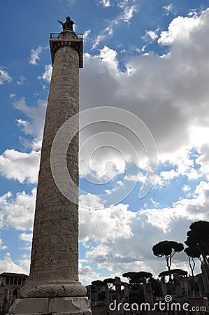 Trajan's Column Stock Photo