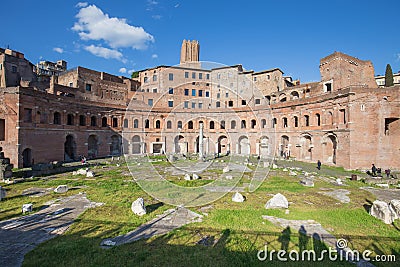 The Trajan's Forum (Foro Di Traiano) in Rome, Italy Stock Photo