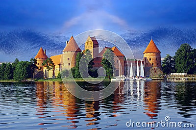 Trakai Castle - Island Stock Photo