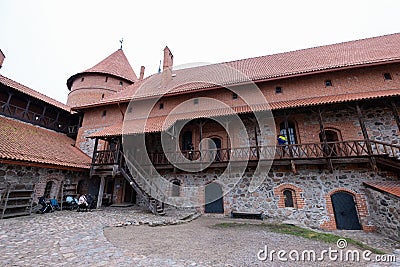 Trakai castle in Lithuania. History, historical site Editorial Stock Photo