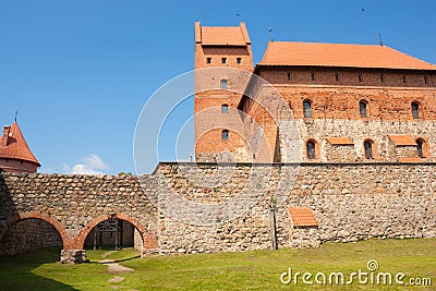 Trakai Island castle on lake Galve - one of the most popular touristic destinations in Lithuania Stock Photo