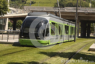 Tram. Bilbao, Euskadi, Spain. Basque Country Stock Photo