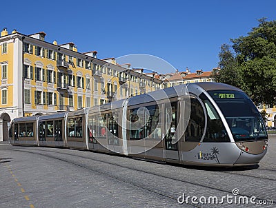 Tram - Nice - South of France Editorial Stock Photo