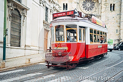 Tram - Lisbon, Portugal Editorial Stock Photo