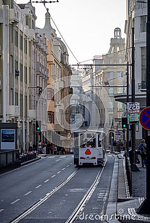 Tram Ride in Porto Editorial Stock Photo