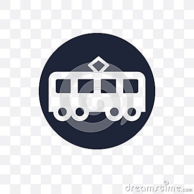 Tram sign transparent icon. Tram sign symbol design from Traffic Vector Illustration