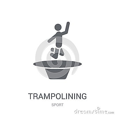 trampolining icon. Trendy trampolining logo concept on white background from Sport collection Vector Illustration