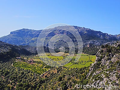 Tramuntana Mountains Range on Majorca Stock Photo