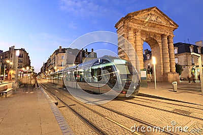 Tramway in Bordeaux Editorial Stock Photo