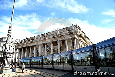 Tramway in the city of bordeaux FRANCE Editorial Stock Photo