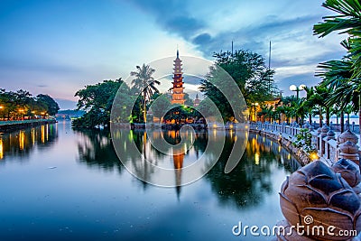 Tran Quoc Pagoda Stock Photo