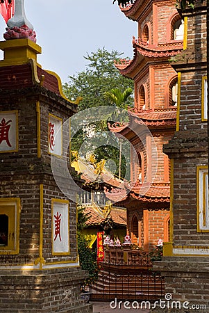 Tran Quoc Pagoda in Hanoi, Vietnam Stock Photo