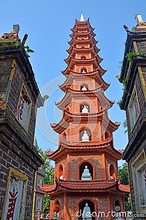 Tran Quoc Pagoda West Lake, Hanoi Stock Photo