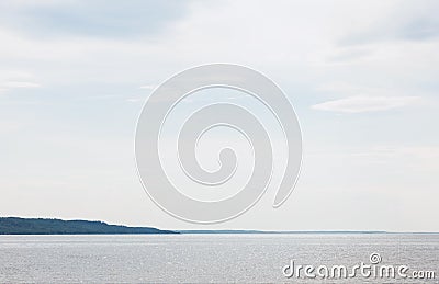 Tranquil blue sea against sky with Stock Photo