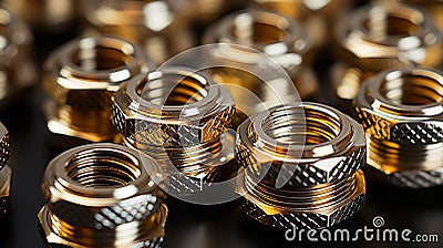 Tranquil Close-Up: Editorial Wire Nuts Photo, Serene Industrial Scene. Stock Photo