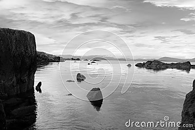 Tranquil coastal irish view Stock Photo