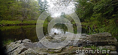 Tranquil Eau Claire River Stock Photo