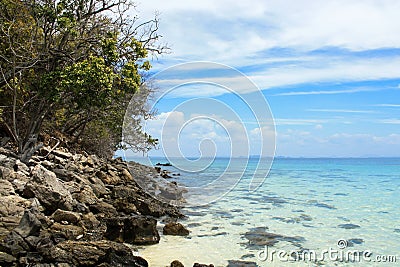 Tranquil island beach Stock Photo