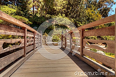 Tranquil Japanese Friendship Garden at the Balboa Park in San Di Editorial Stock Photo