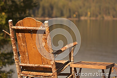 Tranquil Morning Lake Scene Stock Photo