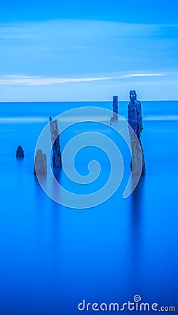 Tranquil ocean water seascape blue wallpaper Stock Photo