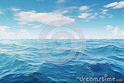 Tranquil Pristine ocean. Generate Ai Stock Photo