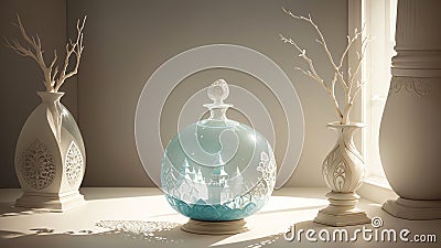 Tranquil Scented Room Spray A Whiff of Serenity in the Air.AI Generated Stock Photo