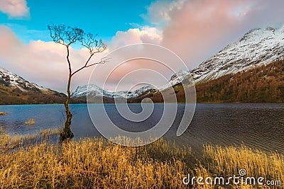 Tranquil Sunrise at Buttermere Stock Photo