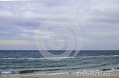 Tranquil waters of the blue sea. Stock Photo