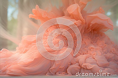 Tranquil Waving Coral Reefs. Calming Rhythms in Simple and Ethereal Abstract Repetition Stock Photo