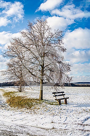 Tranquil winter landscape Stock Photo