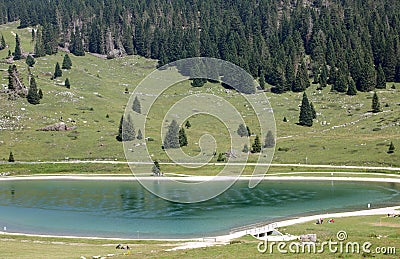 tranquillity scenary with little lake Stock Photo