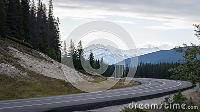 Trans-Canada Highway in Banff National Park, Canada Stock Photo