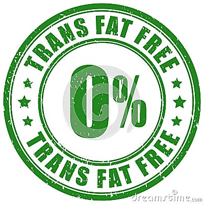 Trans fat free stamp Vector Illustration