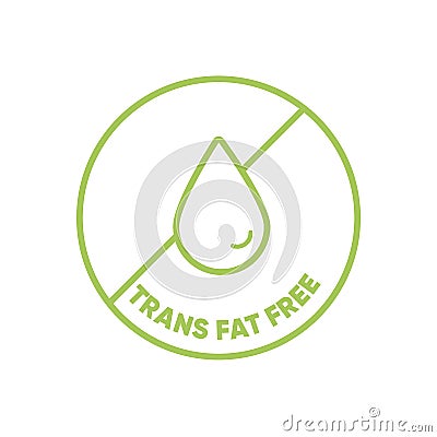Trans fate free food icon Vector Illustration
