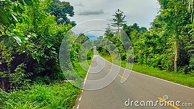 The Trans Papua Road in Manokwari connects several regions in West Papua Stock Photo