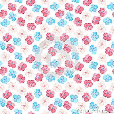 Trans pride - seamless pattern with flowers. LGBT art Stock Photo