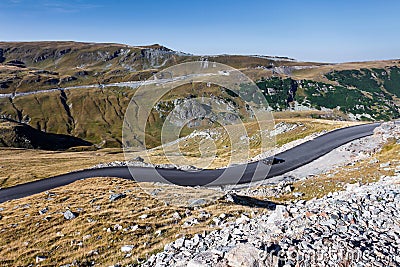 Transalpina the highest altitude road Stock Photo