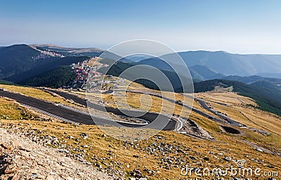 Transalpina the highest altitude road Stock Photo