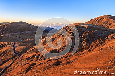 Transalpina road 2145m, Romania Stock Photo