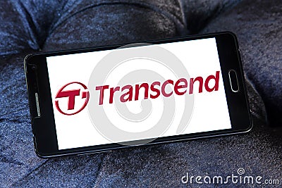 Transcend Information company logo Editorial Stock Photo