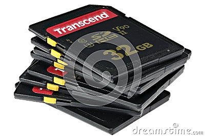 Transcend SD cards Editorial Stock Photo