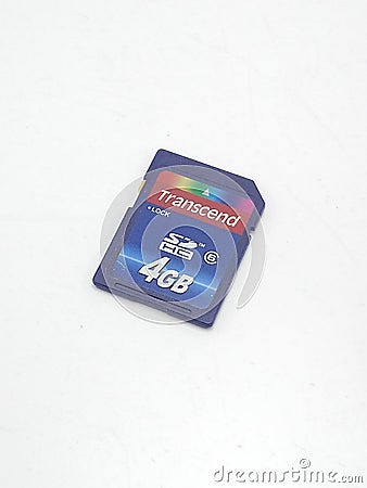 Transcend sdhc 4GB memory card in Philippines Editorial Stock Photo
