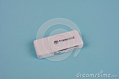 Transcend USB 3.0 SD card reader Editorial Stock Photo