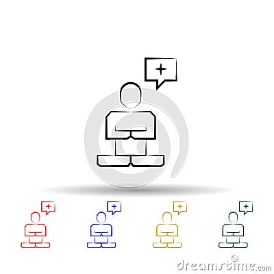 Transcendence multi color style icon. Simple thin line, outline vector of mad science icons for ui and ux, website or mobile Stock Photo