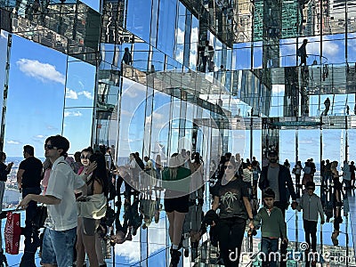 Transcendence room at The Summit observation deck at One Vanderbilt in Manhattan, New York City Editorial Stock Photo