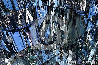 Transcendence room at The Summit observation deck at One Vanderbilt in Manhattan, New York City Editorial Stock Photo