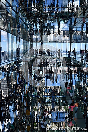 Transcendence room at The Summit observation deck at One Vanderbilt in Manhattan, New York City Editorial Stock Photo