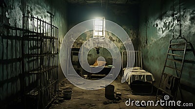 Transcendentalist Themes In A Russian Prison Cell Stock Photo